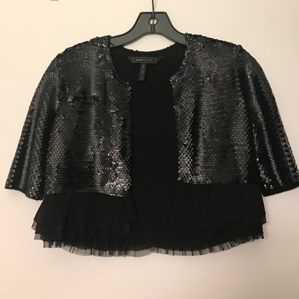 ✨✨BCBG Dressy Sequence Cropped Jacket✨✨